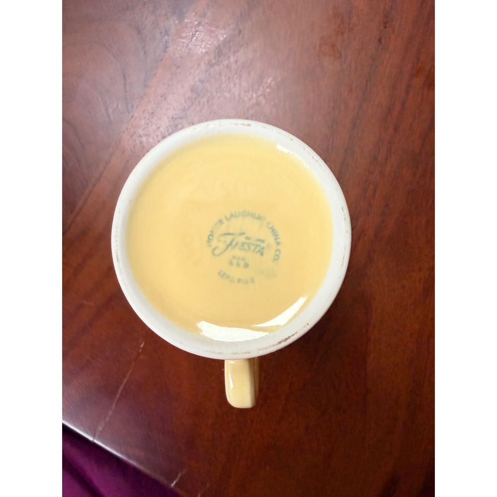 Rare Fiestaware with Scalloped Design Pale Yellow Tom‎ and Jerry Mug - Picture 3 of 4